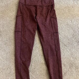 aerie Maroon Heather High-Waist Leggings